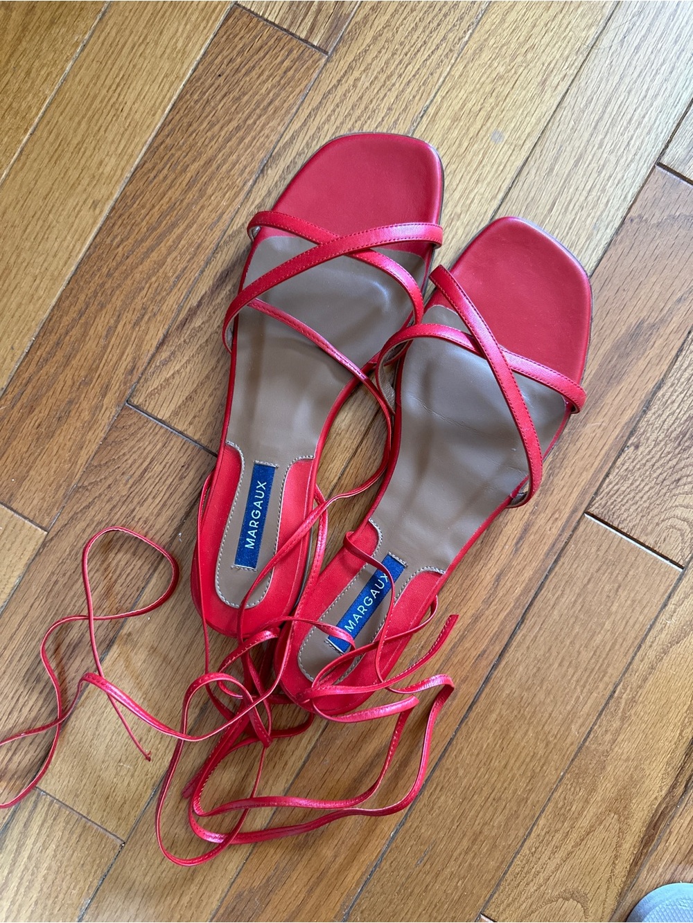 Margaux Red wrap Sandals